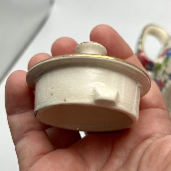 Vintage Royal Winton Teapot England Grimwades Old Cottage Chintz Pre 1960 1 Cup - Picture 7 of 16